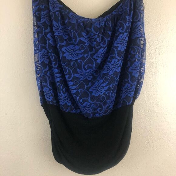 Janette Plus strapless Blue Lace Ruched side size 1XL - Picture 5 of 6